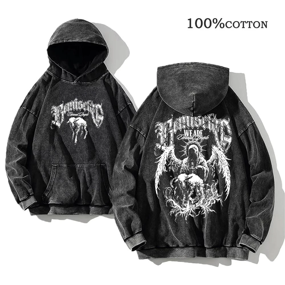 Men's Retro Washed Hoodie Trendy Gothic Sheep Print Loose Fit Casual Pure Cotton Street Style Autumn Winter Daily Commute Wear
Men's Retro Washed Hoodie Trendy Gothic Sheep Print Loose Fit Casual Pure Cotton Street Style Autumn Winter Daily Commute Wear
