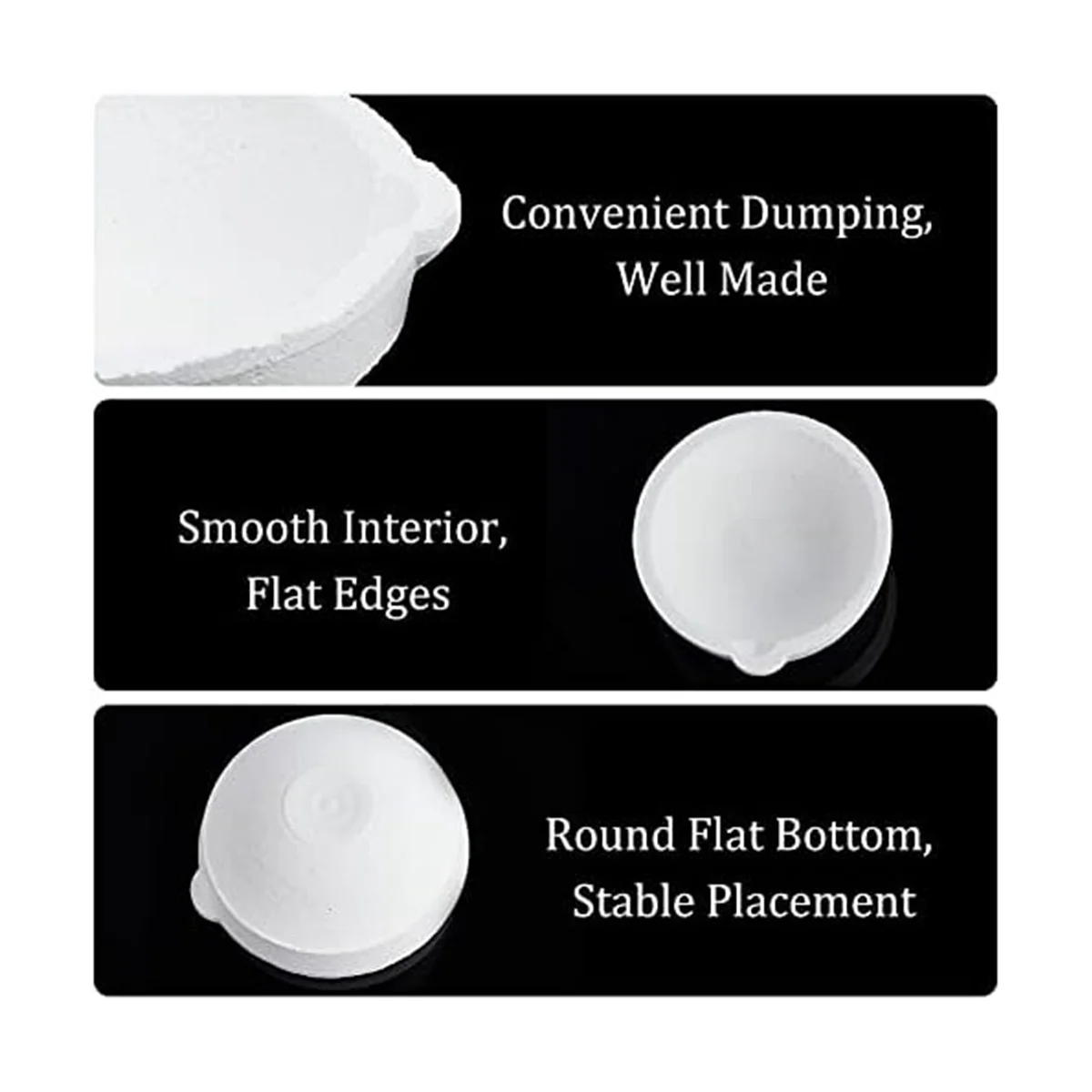 Sturdy Set of 5 2 Styles Ceramic Bowls Quartz Melting Plate Pot for Melting Cast Refining Metal Gold and Silver, 100G 250G
Sturdy Set of 5 2 Styles Ceramic Bowls Quartz Melting Plate Pot for Melting Cast Refining Metal Gold and Silver, 100G 250G