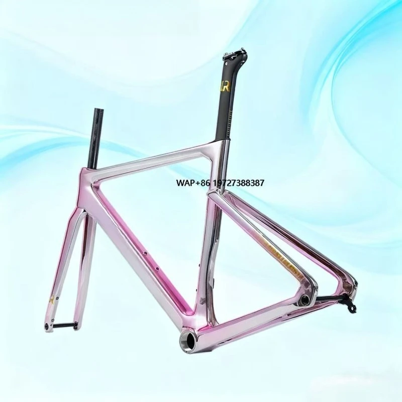 Ultralight T1000 Carbon Road Bike Frame Glossy Finish Internal Cable Routing Flat Mount Disc Di2 Mechanical 12mm
Ultralight T1000 Carbon Road Bike Frame Glossy Finish Internal Cable Routing Flat Mount Disc Di2 Mechanical 12mm