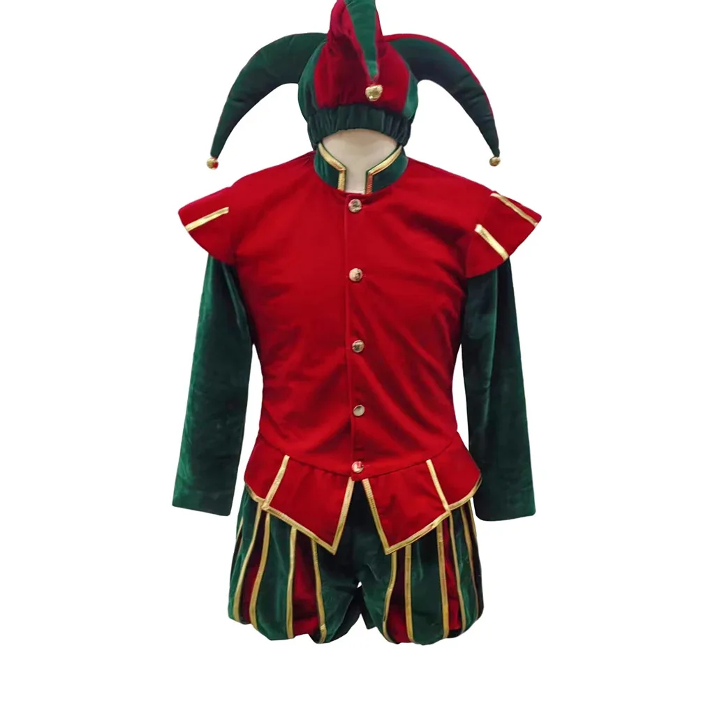 Medieval Christmas Elf Jester Cosplay Costume Santa Helper Outfit Green Red Halloween Christmas Party HCos
Medieval Christmas Elf Jester Cosplay Costume Santa Helper Outfit Green Red Halloween Christmas Party HCos