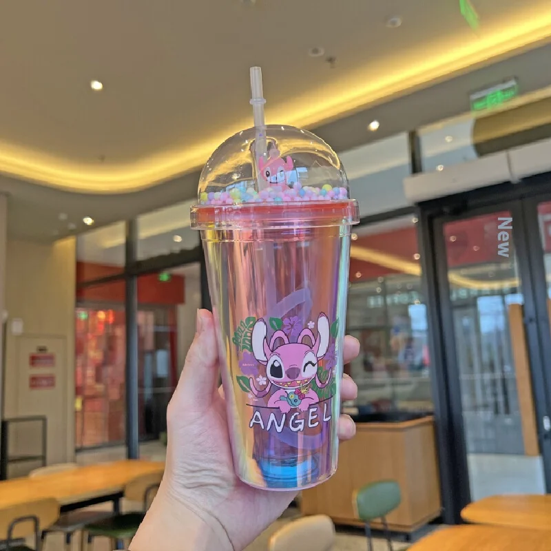 New Anime Stitch Hello Kitty Cinnamoroll Melod Kuromi Water Cup Double-Layer Plastic Cup Portable Sport Mug Straw WaterCup Gift
New Anime Stitch Hello Kitty Cinnamoroll Melod Kuromi Water Cup Double-Layer Plastic Cup Portable Sport Mug Straw WaterCup Gift