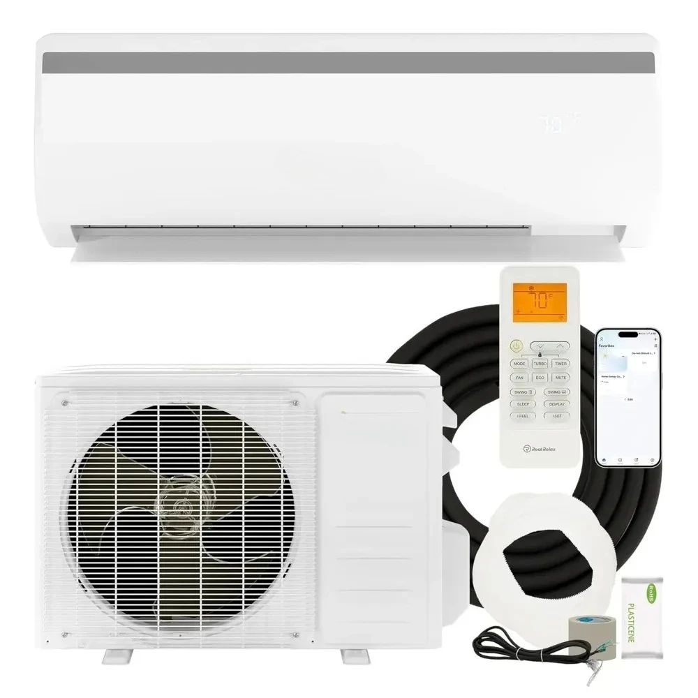 12000 BTU Mini Split AC & Heating System, 20 SEER2, 115V Inverter Cooling, 1 Ton Heat Pump, 750 Sq.Ft, WiFi/Alexa, Customized
12000 BTU Mini Split AC & Heating System, 20 SEER2, 115V Inverter Cooling, 1 Ton Heat Pump, 750 Sq.Ft, WiFi/Alexa, Customized