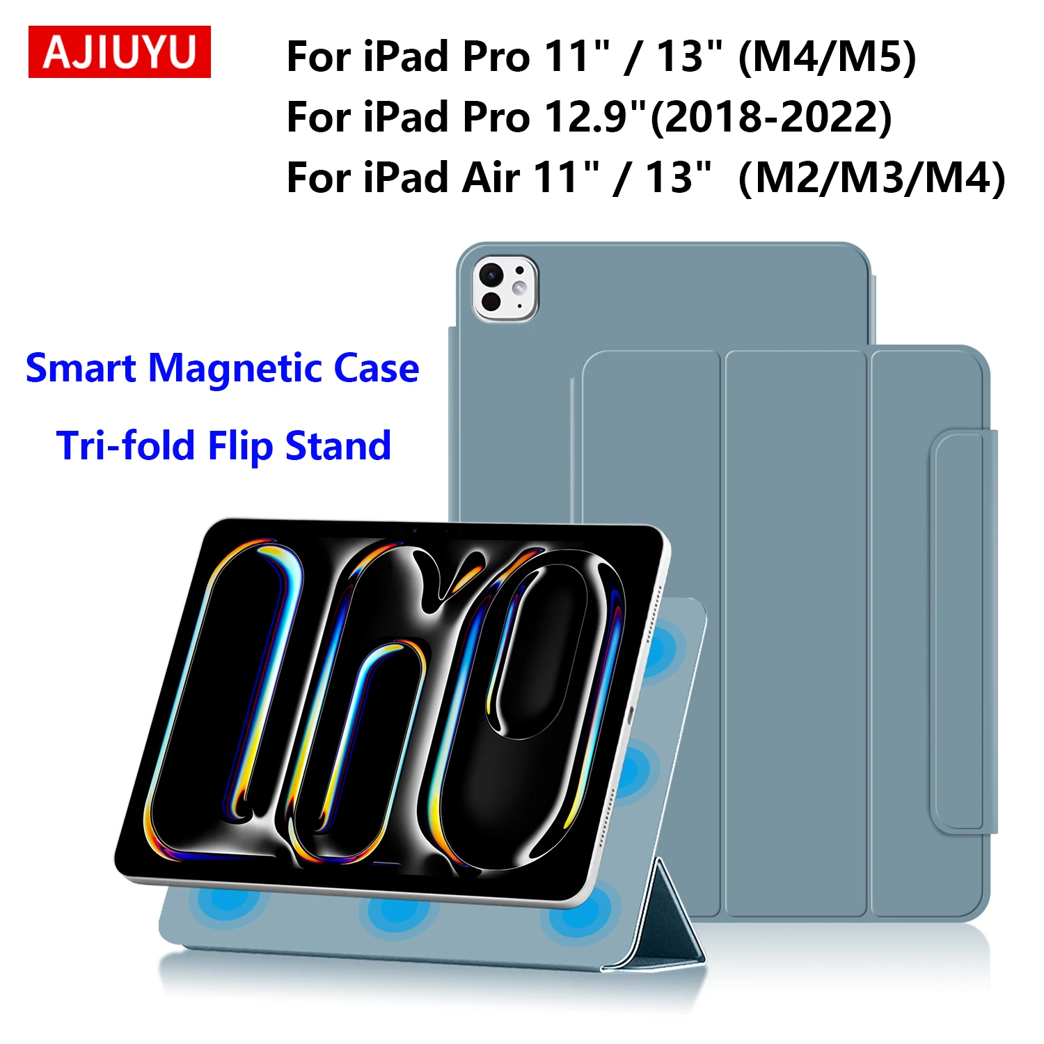 Magnetic Case For iPad Pro 12.9 2018-2022 Air 4 5 10.9" Case For iPad Air 11 13 Inch M2/M3/M4 iPad Pro 11 13 M4 M5 Smart Cover
Magnetic Case For iPad Pro 12.9 2018-2022 Air 4 5 10.9" Case For iPad Air 11 13 Inch M2/M3/M4 iPad Pro 11 13 M4 M5 Smart Cover