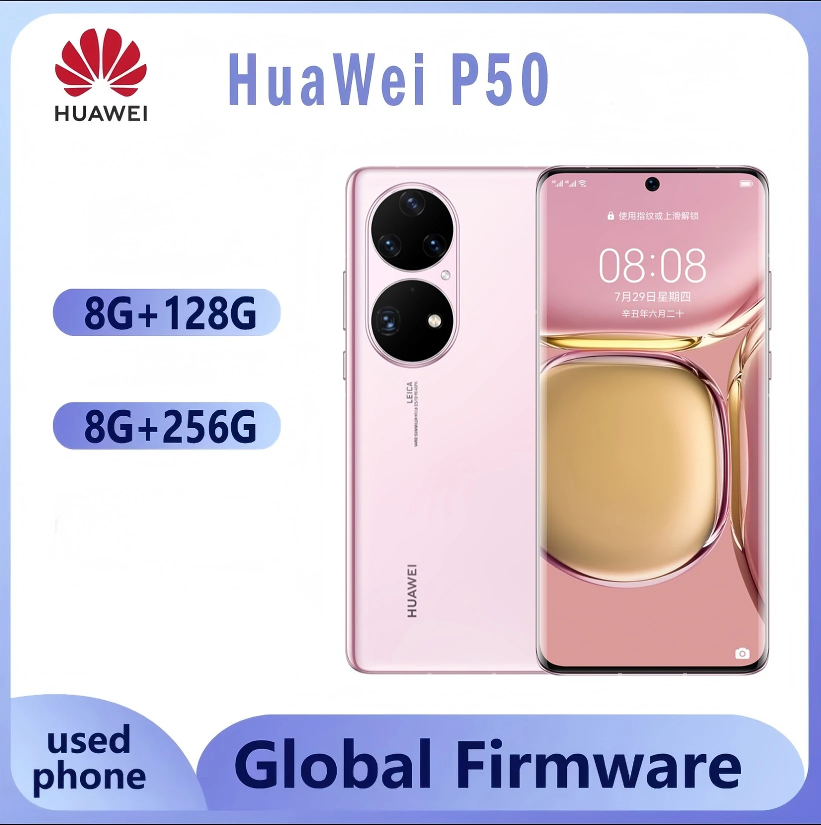 Huawei P50 4G Smartphone 6.5'' 90Hz OLED Snapdragon 888 8GB RAM 128GB/256GB 50MP Camera 66W Fast Charge 4100mAh used phone
Huawei P50 4G Smartphone 6.5'' 90Hz OLED Snapdragon 888 8GB RAM 128GB/256GB 50MP Camera 66W Fast Charge 4100mAh used phone