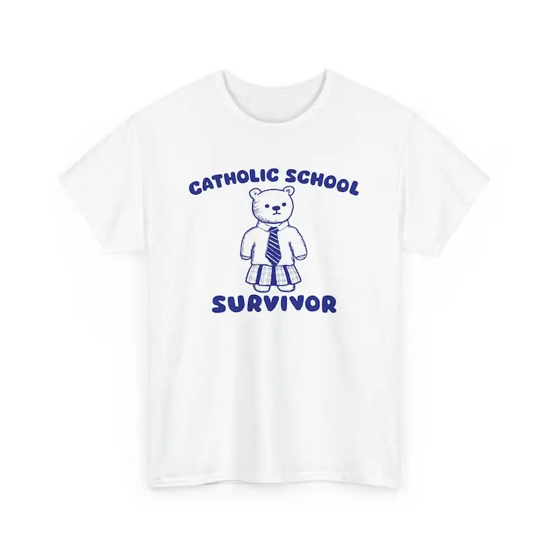 Catholic School Survivor Shirt, Unisex Tee, Vintage Drawing T Shirt, Hotdog Shirt
Catholic School Survivor Shirt, Unisex Tee, Vintage Drawing T Shirt, Hotdog Shirt