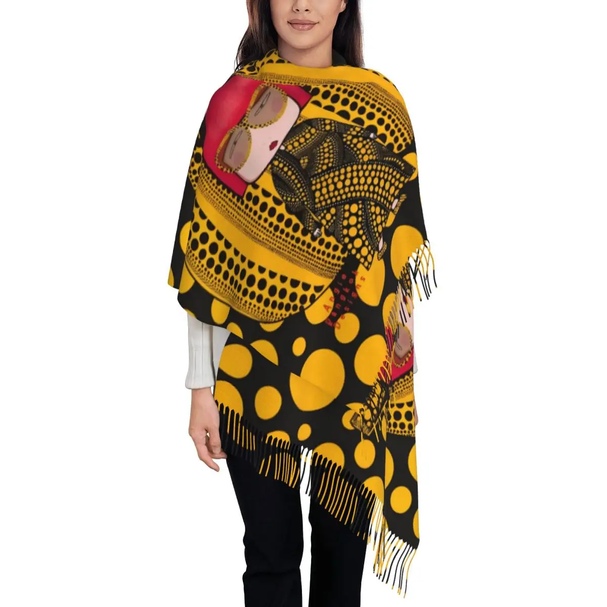 Персонализированный принт Yayoi Kusama, вдохновленный и ее маленький шарф с тыквой для мужчин и женщин, зима-осень, теплые шарфы, шали, накидки 
Персонализированный принт Yayoi Kusama, вдохновленный и ее маленький шарф с тыквой для мужчин и женщин, зима-осень, теплые шарфы, шали, накидки