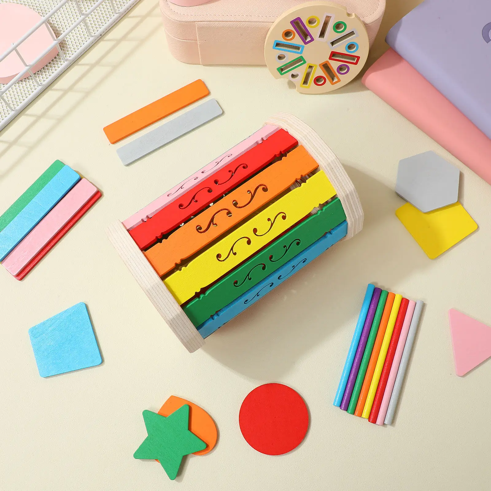 1Set Toddler Color Sorting Cup Baby Playroom Essentials Wooden Color Classification Matching Set Fine Motor Skills Learning
1Set Toddler Color Sorting Cup Baby Playroom Essentials Wooden Color Classification Matching Set Fine Motor Skills Learning