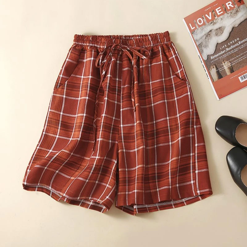 Women's Cotton and Linen Lace Shorts Loose Hip Cover Plaid Wide-leg 5-minute Medium Pants
Women's Cotton and Linen Lace Shorts Loose Hip Cover Plaid Wide-leg 5-minute Medium Pants