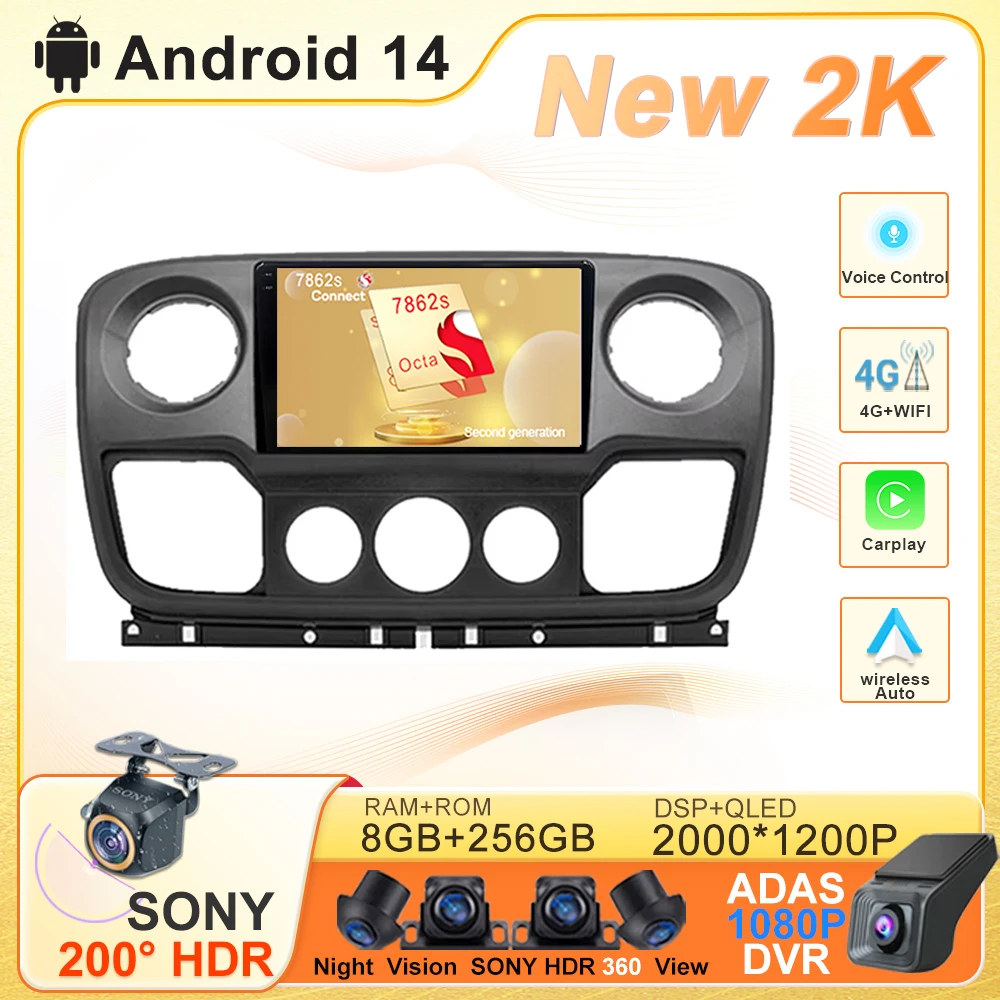 Android 14 Car Dvd For Renault Master Nissan NV400 Opel Movano 2010 - 2021 Car Player GPS Navigation Stereo Auto Radio Head Unit
Android 14 Car Dvd For Renault Master Nissan NV400 Opel Movano 2010 - 2021 Car Player GPS Navigation Stereo Auto Radio Head Unit