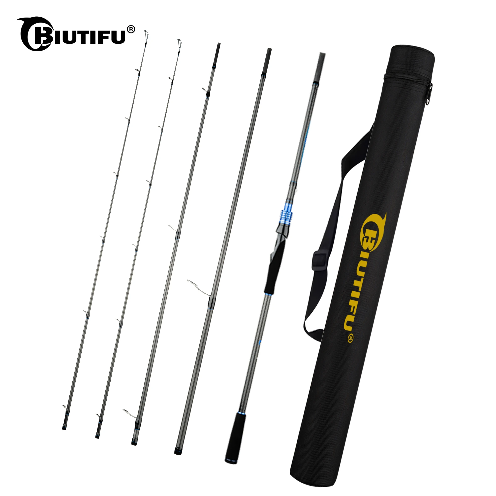 BIUTIFU Casting Spinning Lure Fishing Rods 1.65-3.3m 2 Tips Baitcasting 3-80g Ultralight Fast Carbon Pole with Rod Tube Backpack
BIUTIFU Casting Spinning Lure Fishing Rods 1.65-3.3m 2 Tips Baitcasting 3-80g Ultralight Fast Carbon Pole with Rod Tube Backpack