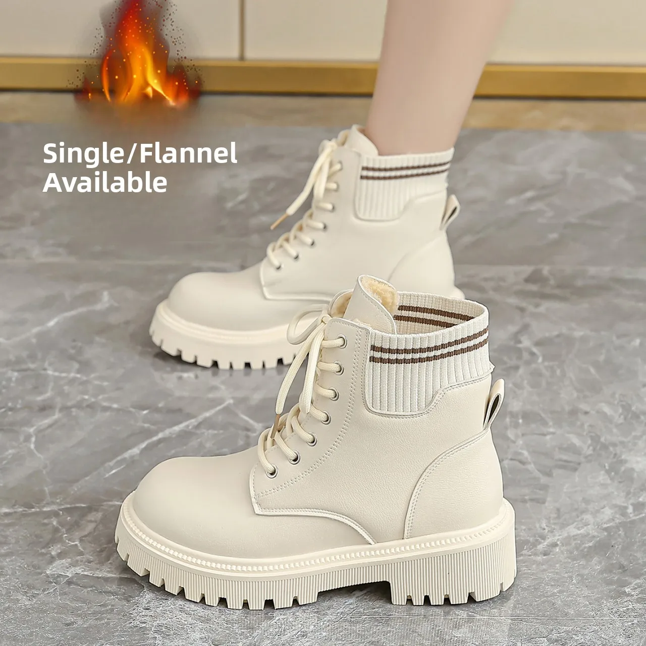 Fleece Lined Boots Women's New 2026 British Style Genuine Leather Thick Bottom Short Boots Warm Snow Cotton Shoes Larg...
Fleece Lined Boots Women's New 2026 British Style Genuine Leather Thick Bottom Short Boots Warm Snow Cotton Shoes Larg...