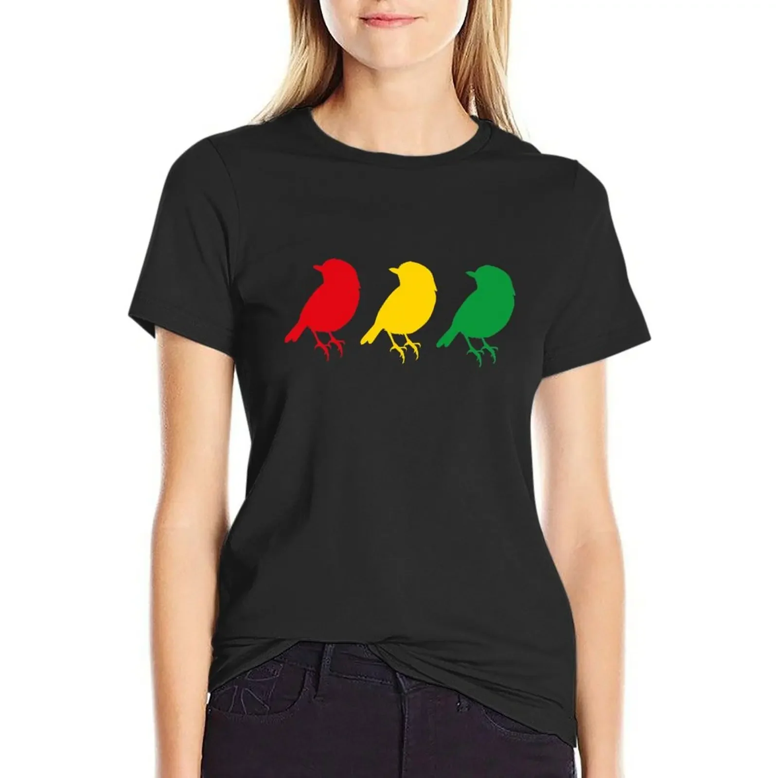 3 little Birds - Three Birds Rasta Colors Bob Song T-Shirt oversized summer top anime white t-shirts for Women
3 little Birds - Three Birds Rasta Colors Bob Song T-Shirt oversized summer top anime white t-shirts for Women