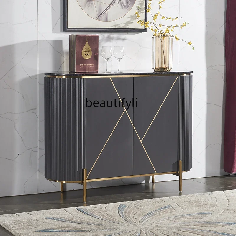 Light luxury porch cabinet marble door living room decoration American storage partition dining side cabinet
Light luxury porch cabinet marble door living room decoration American storage partition dining side cabinet