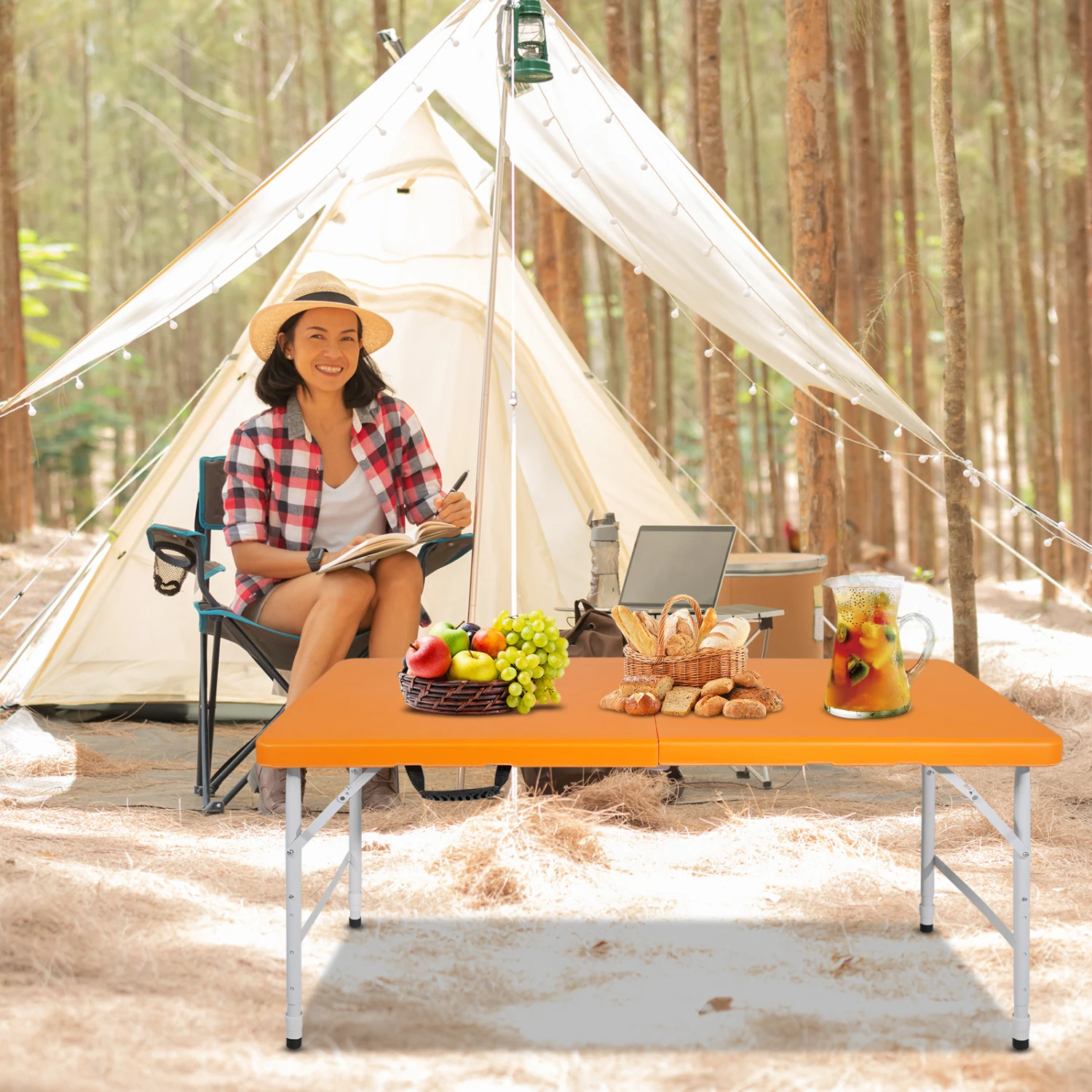 4ft Orange Portable Folding Table Indoor&Outdoor Maximum Weight 135KG Foldable Table for Camping
4ft Orange Portable Folding Table Indoor&Outdoor Maximum Weight 135KG Foldable Table for Camping