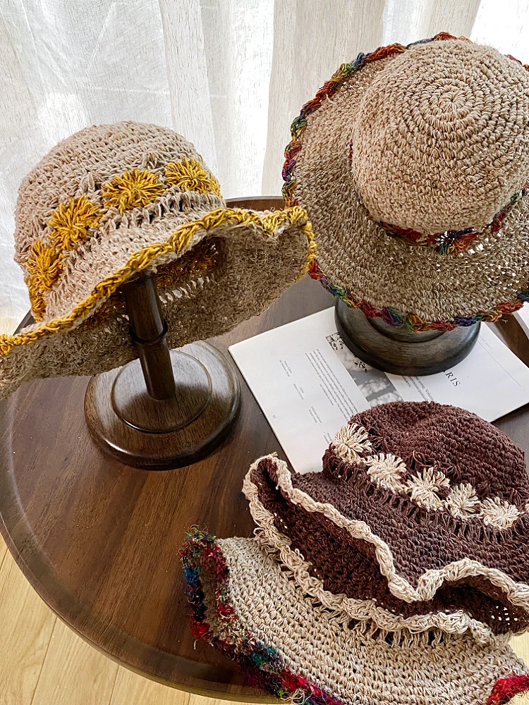 Handcrafted Linen Straw Hat Travel Beach Sunshade Hat round Top Large Brim Sweet Cute Style Youth Beach Scene Summer Hat
Handcrafted Linen Straw Hat Travel Beach Sunshade Hat round Top Large Brim Sweet Cute Style Youth Beach Scene Summer Hat