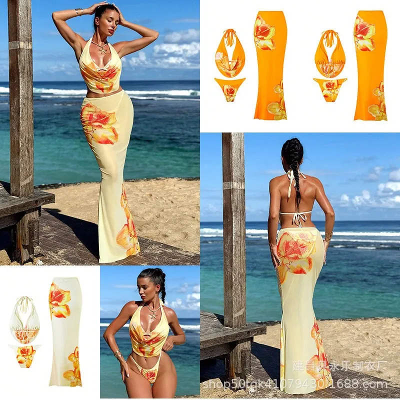 Y2k Women Tankini Floral Sleeveless Halter Top High Waist Bottom Orange Yellow Swim Tankini Sheer Tie Back Two Piece Swimsuit
Y2k Women Tankini Floral Sleeveless Halter Top High Waist Bottom Orange Yellow Swim Tankini Sheer Tie Back Two Piece Swimsuit