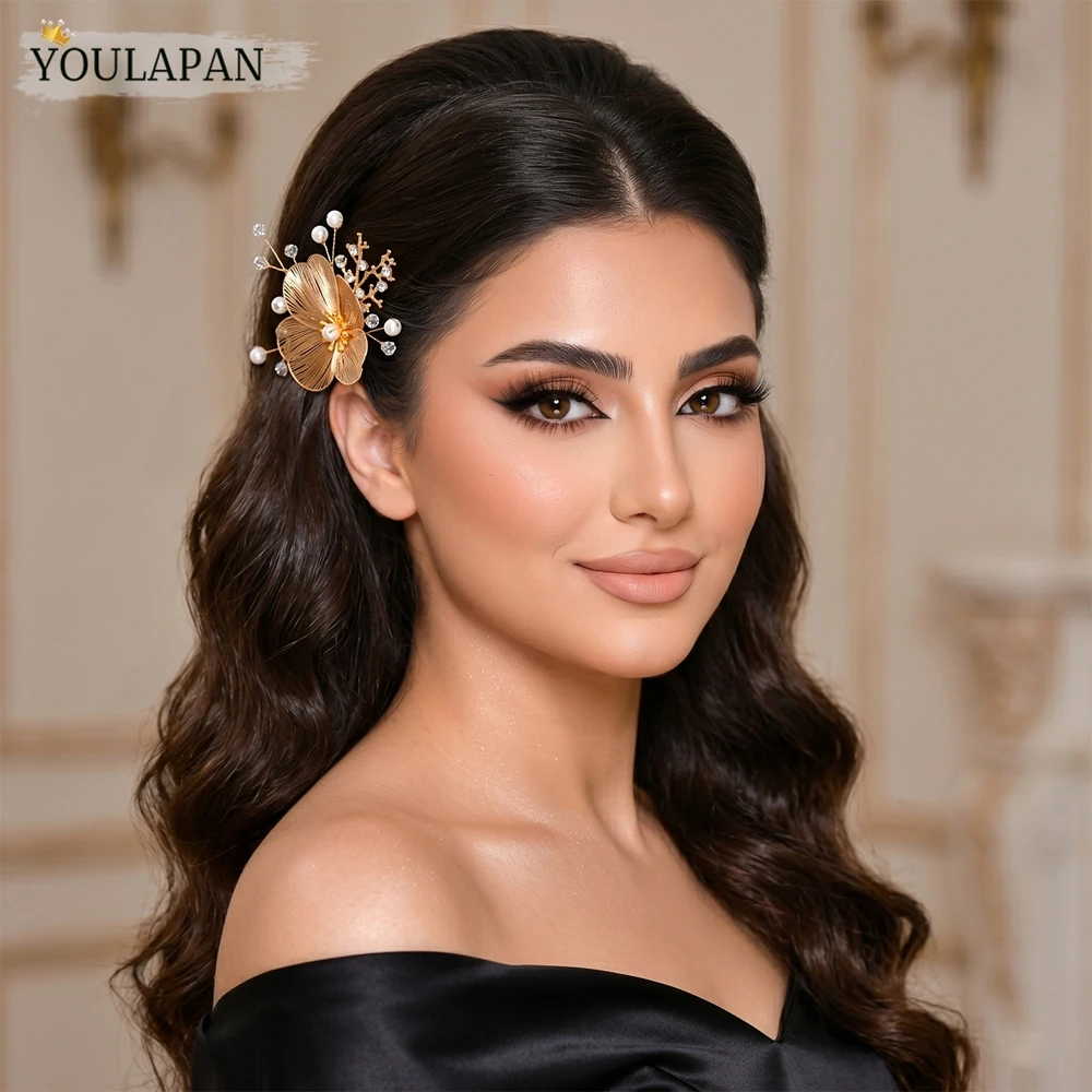 YouLaPan Elegant Gold Color Flower Pearl Crystal Hair Pins Bridal Hair Fork Wedding Bridesmaid Hair Accessories HP1014
YouLaPan Elegant Gold Color Flower Pearl Crystal Hair Pins Bridal Hair Fork Wedding Bridesmaid Hair Accessories HP1014