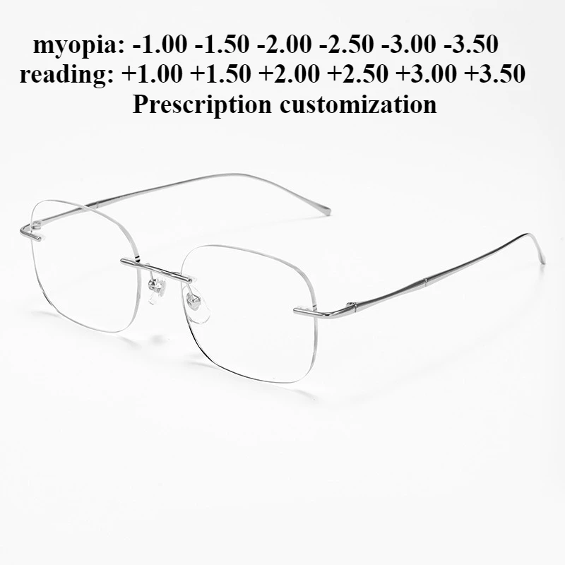 53 мм новые женские сверхлегкие очки без оправы для близорукости на заказ очки для чтения с защитой от синего света + 1,50 + 2,00
53 мм новые женские сверхлегкие очки без оправы для близорукости на заказ очки для чтения с защитой от синего света + 1,50 + 2,00