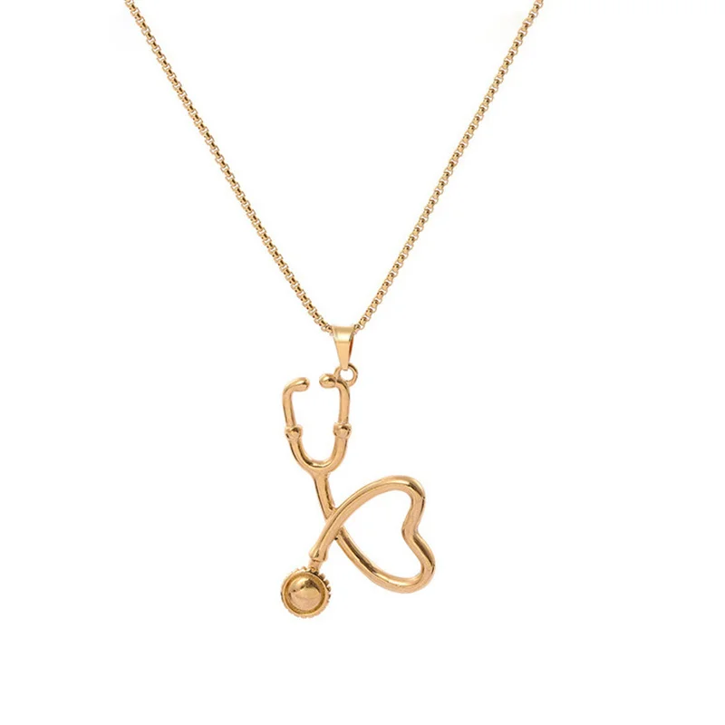 Europe And The Stainless Steel Hollow Out The Stethoscope Pendant Necklace With A Friend A Gift
Europe And The Stainless Steel Hollow Out The Stethoscope Pendant Necklace With A Friend A Gift
