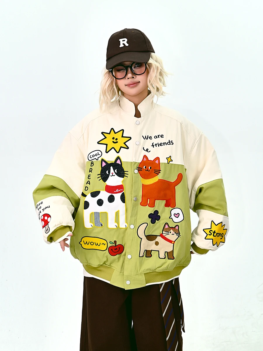 Fun Collar Cotton Jaet Women's Loose Korean Sle College Wind Outerwear Winter New Arrival Street Sle Zipper Sve
Fun Collar Cotton Jaet Women's Loose Korean Sle College Wind Outerwear Winter New Arrival Street Sle Zipper Sve