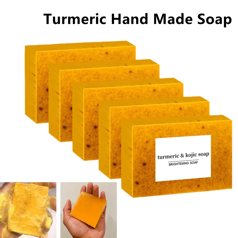 100g Turmeric Hand Made Soap, Lemon Kojic Acid Soap, Shower and Facial Soap Body Care 1/2/3/4/5Pcs
100g Turmeric Hand Made Soap, Lemon Kojic Acid Soap, Shower and Facial Soap Body Care 1/2/3/4/5Pcs