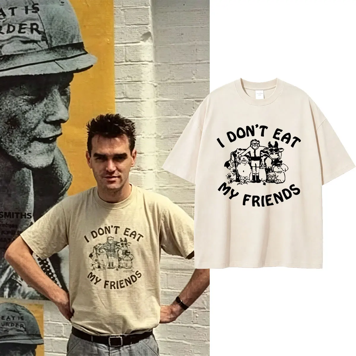 Rock Band The Smiths I Don't Eat My Friends Same Style T-shirt Alternative 1980's Indie Morrissey T Shirts Men Vintage T-shirts
Rock Band The Smiths I Don't Eat My Friends Same Style T-shirt Alternative 1980's Indie Morrissey T Shirts Men Vintage T-shirts