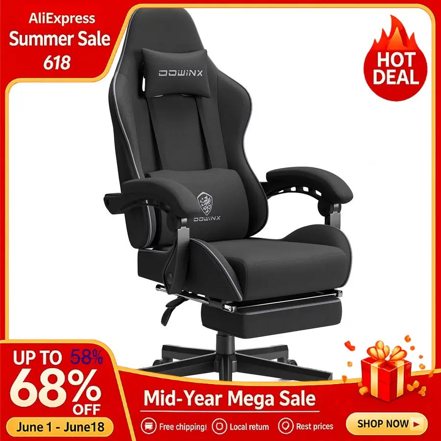 Gaming Chair with Pocket Spring Cushion, Computer Office Chair, Linkage Armrests and Footrest,High Back Ergonomic Compute,Custom
Gaming Chair with Pocket Spring Cushion, Computer Office Chair, Linkage Armrests and Footrest,High Back Ergonomic Compute,Custom