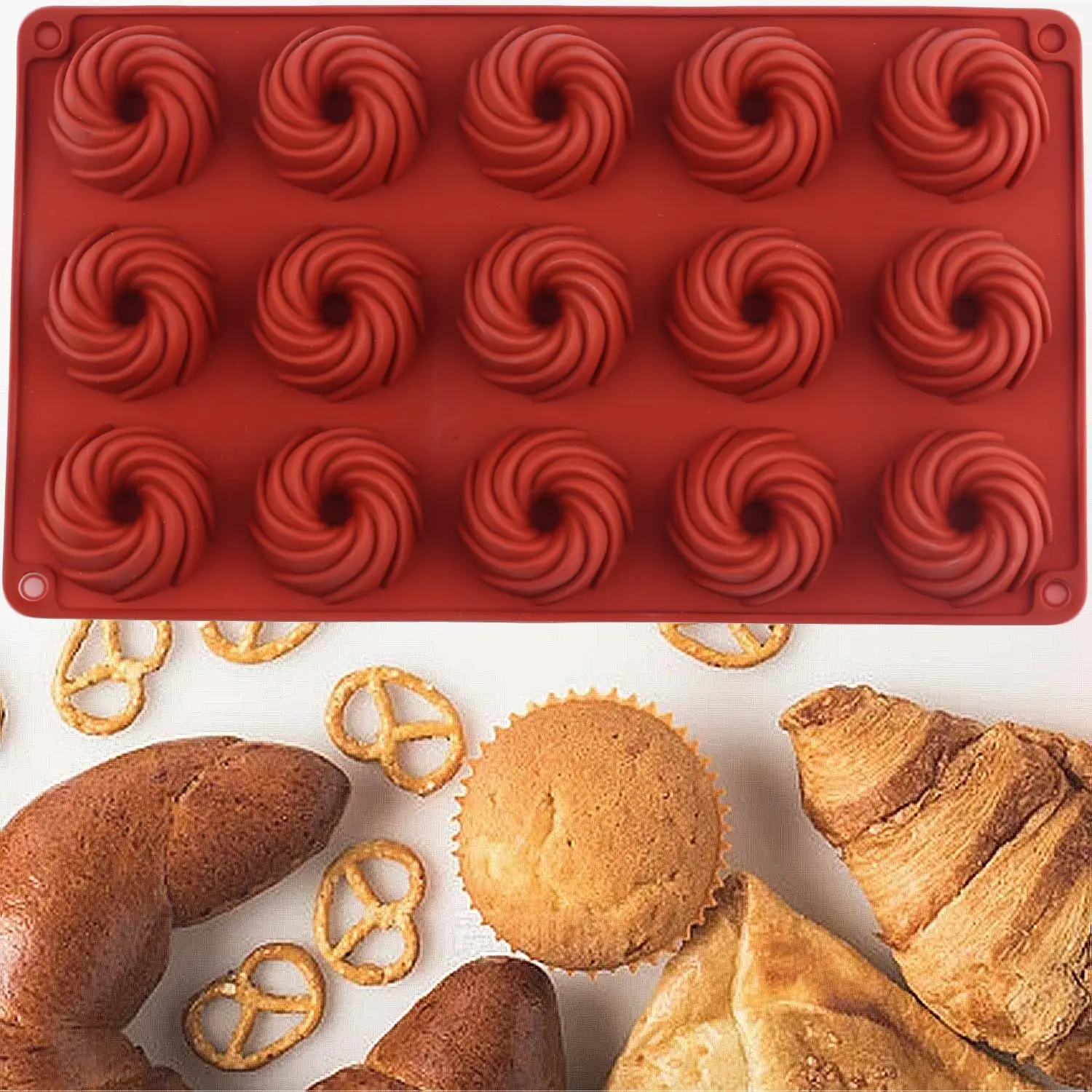 15 Cavity Vortex Silicone Candy Molds For Chocolate Candy DIY Silicone Molds Pastry and Pastry Accessories Baking molds
15 Cavity Vortex Silicone Candy Molds For Chocolate Candy DIY Silicone Molds Pastry and Pastry Accessories Baking molds