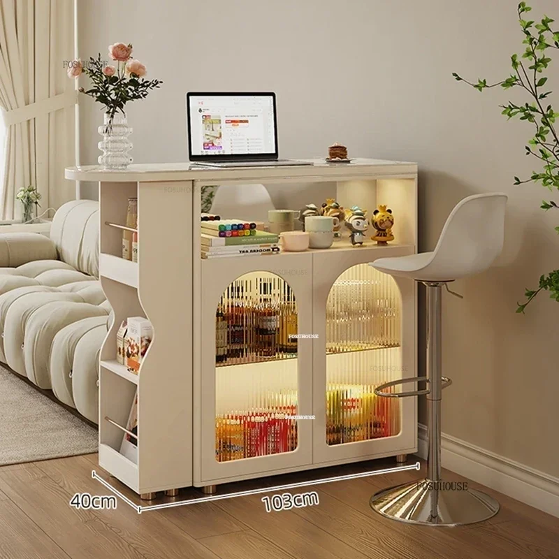 Nordic Cream Style Bar Tables Home Modern High Table Wine Cabinet Partition Living Room Retractable Rock Table Kitchen Furniture
Nordic Cream Style Bar Tables Home Modern High Table Wine Cabinet Partition Living Room Retractable Rock Table Kitchen Furniture
