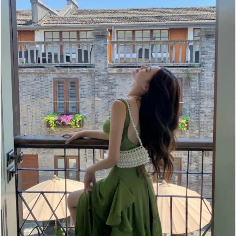 Real Shot Redemption Half Shu Girl Green Dress Sentimental Silk Satin Tail Large Hem Ruffle Dress
Real Shot Redemption Half Shu Girl Green Dress Sentimental Silk Satin Tail Large Hem Ruffle Dress