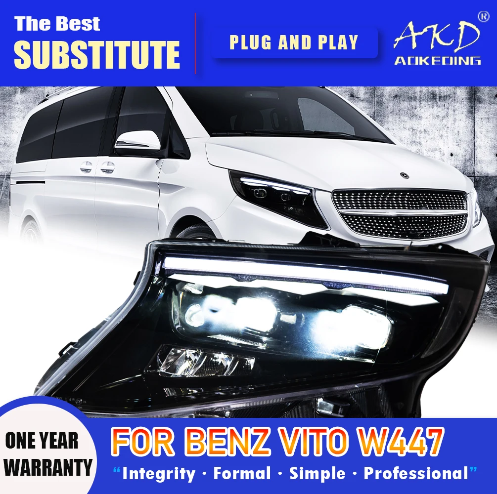 Фара AKD для Benz Vito W447 Светодиодная фара 2013-2019 Фара Vito W447 DRL Указатель поворота Дальнего света Объектив проектора Angel Eye
Фара AKD для Benz Vito W447 Светодиодная фара 2013-2019 Фара Vito W447 DRL Указатель поворота Дальнего света Объектив проектора Angel Eye