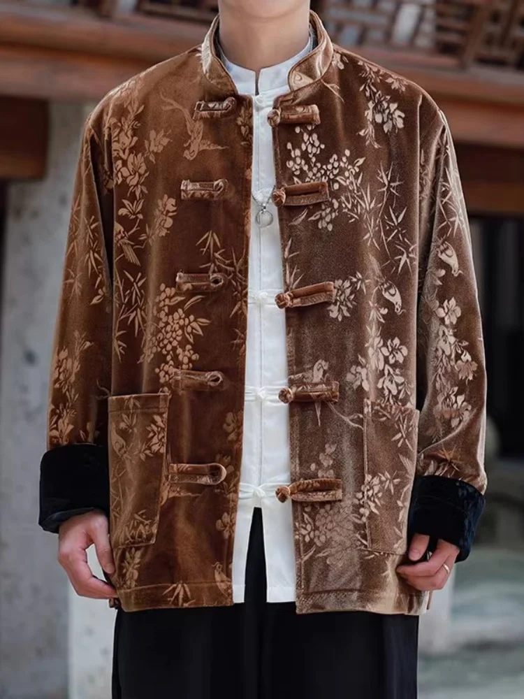 Мужская вельветовая куртка-жакет в китайском стиле, весна-осень, новинка, с воротником-стойкой, в стиле Тан, ретро, с вышивкой, улучшенное ханьфу-пальто
Мужская вельветовая куртка-жакет в китайском стиле, весна-осень, новинка, с воротником-стойкой, в стиле Тан, ретро, с вышивкой, улучшенное ханьфу-пальто