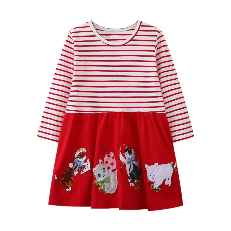 Children's Clothing Kids Clothes 2025 Autumn Girls Long Sleeves Embroidered Cartoon Cats Striped Dress Cotton
Children's Clothing Kids Clothes 2025 Autumn Girls Long Sleeves Embroidered Cartoon Cats Striped Dress Cotton