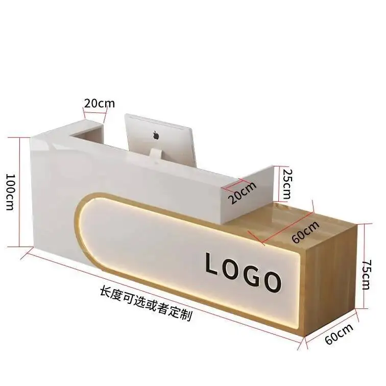 Reception Simple Luxury Beauty Desk Professional Counter Reception Modern Caja Registradora Para Negocios Commercial Furniture 
Reception Simple Luxury Beauty Desk Professional Counter Reception Modern Caja Registradora Para Negocios Commercial Furniture