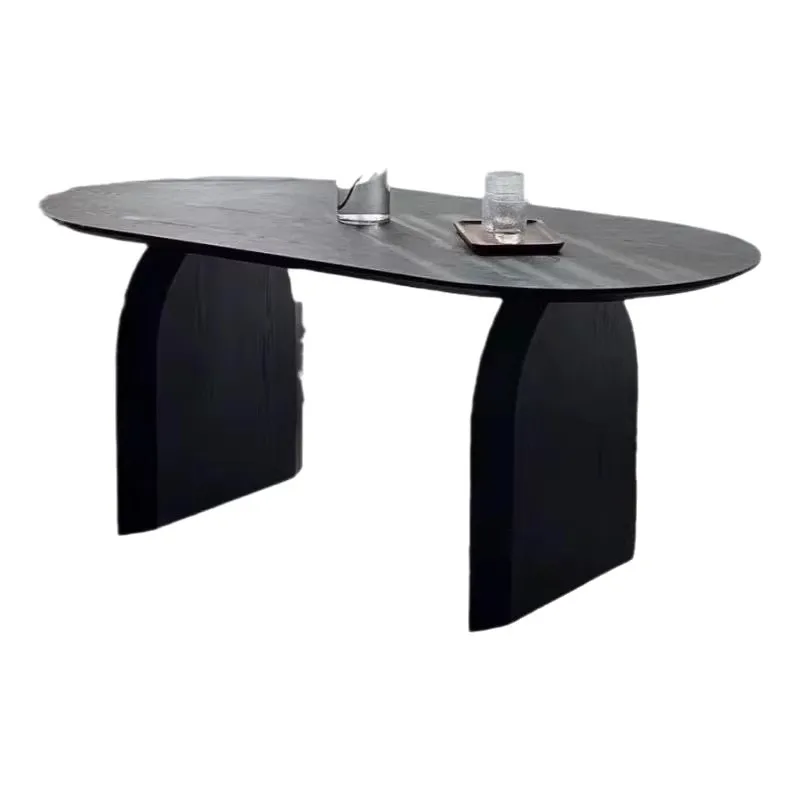 Nordic solid wood dining table oval designer desk black simple small apartment dining table light luxury solid wood workbench
Nordic solid wood dining table oval designer desk black simple small apartment dining table light luxury solid wood workbench