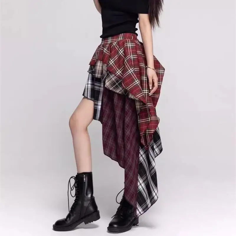 Retro Hot Girl Plaid New Irregular Slim and Versatile Temperament Mid-length Skirt
Retro Hot Girl Plaid New Irregular Slim and Versatile Temperament Mid-length Skirt