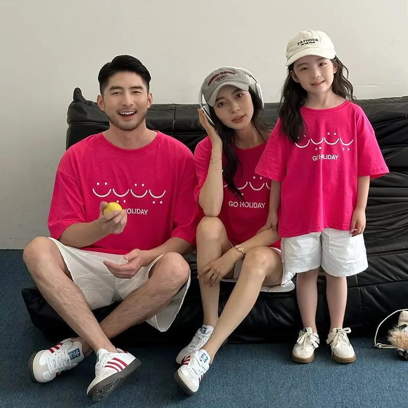 Funny Family Cotton Tee Shirt Candy Parent-child Clothes Mother Father and Son Daughter Same Short Sleeve T Shirts Shorts Sets
Funny Family Cotton Tee Shirt Candy Parent-child Clothes Mother Father and Son Daughter Same Short Sleeve T Shirts Shorts Sets