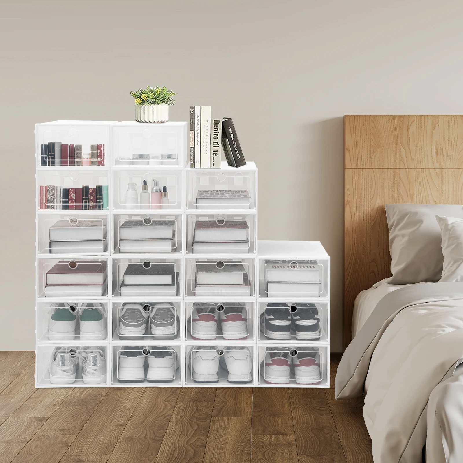 20 шт. прозрачные коробки для обуви, пластиковые складные флип-органайзеры для обуви, набор «сделай сам», пылезащитный контейнер для хранения одежды, игрушек 22,5*33*14 см 
20 шт. прозрачные коробки для обуви, пластиковые складные флип-органайзеры для обуви, набор «сделай сам», пылезащитный контейнер для хранения одежды, игрушек 22,5*33*14 см