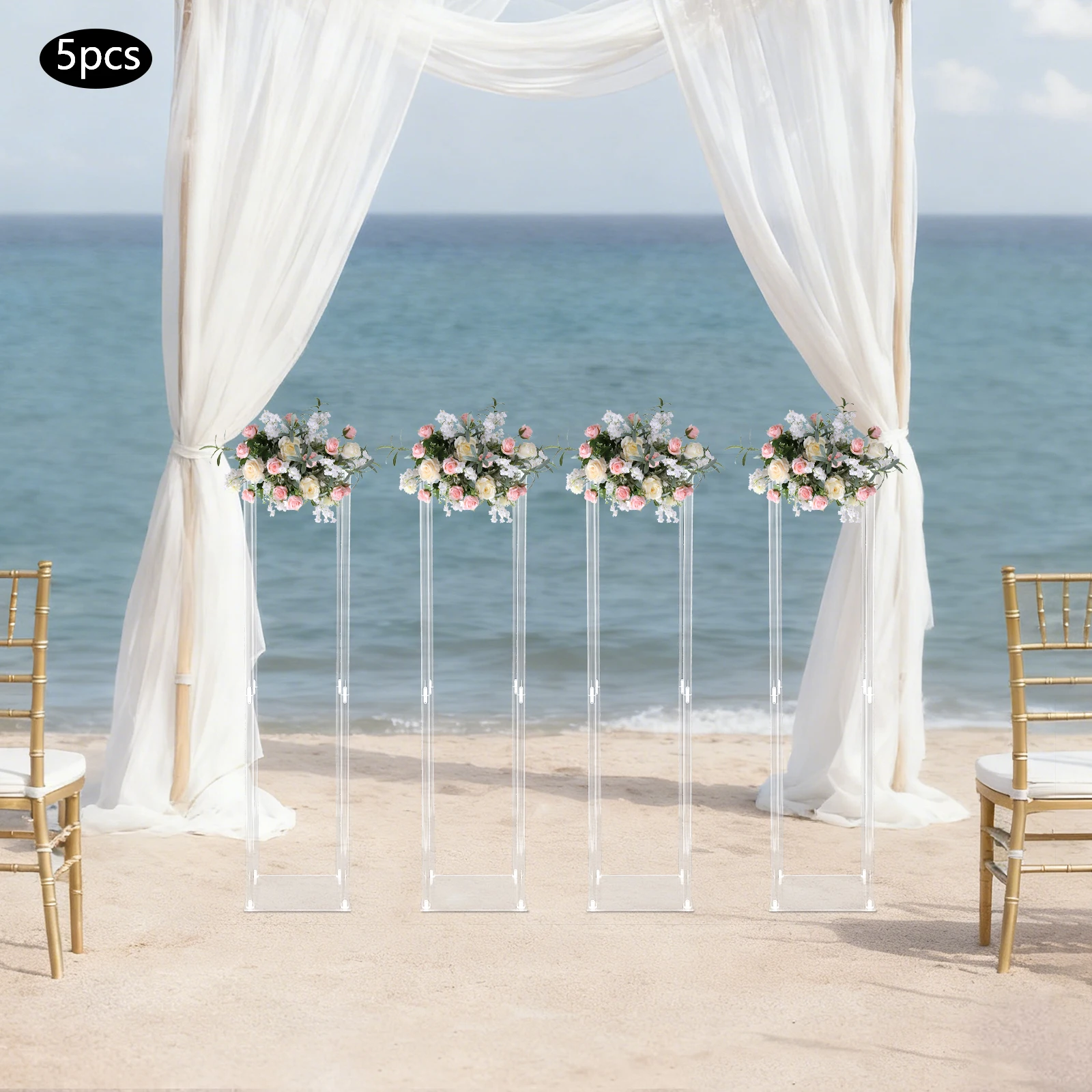 Elegant Crystal-Like Flower Stand Set Ideal For Weddings/Birthdays/Anniversaries/Living Rooms/Office Table Centerpieces
Elegant Crystal-Like Flower Stand Set Ideal For Weddings/Birthdays/Anniversaries/Living Rooms/Office Table Centerpieces