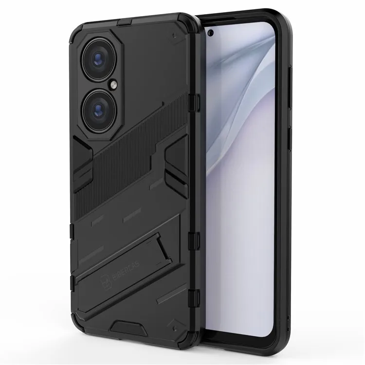 Foldable Kickstand Hybrid PC + TPU Shockproof Phone Back Case Cover for Huawei P50 - Black
Foldable Kickstand Hybrid PC + TPU Shockproof Phone Back Case Cover for Huawei P50 - Black