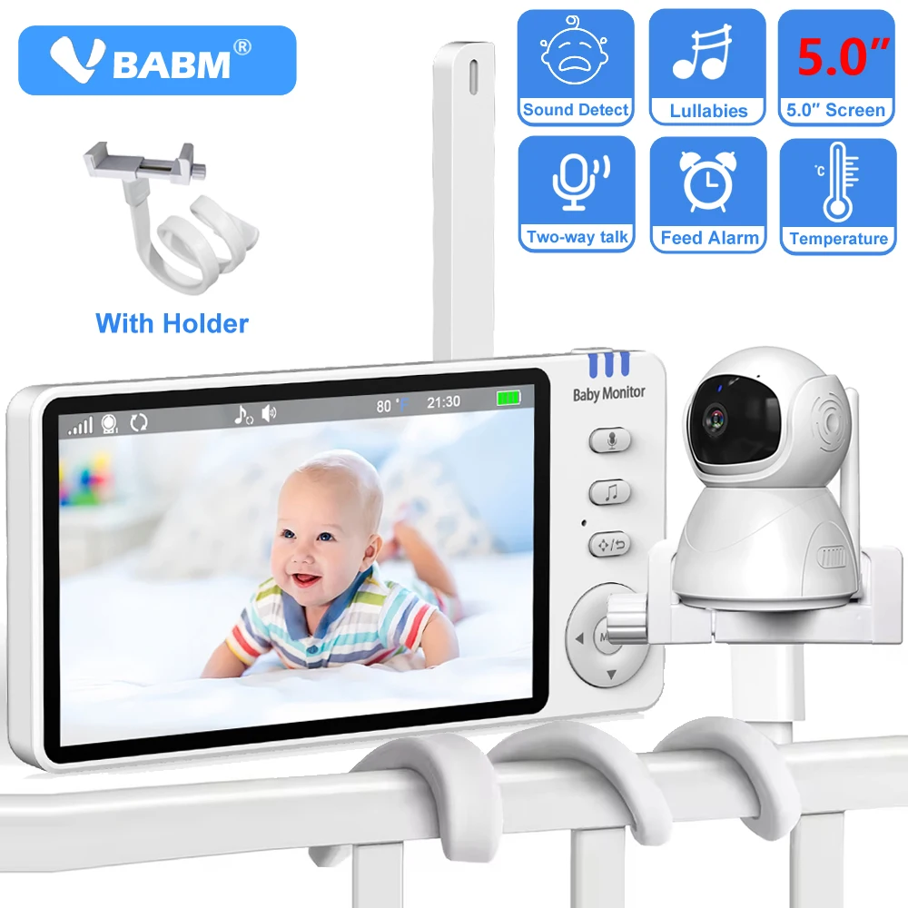 VBABM Радионяня 5,0-дюймовый IPS-экран с няней PTZ-камерой 2-сторонняя аудиокамера-колыбельная камера няня ночного видения кронштейн безопасности
VBABM Радионяня 5,0-дюймовый IPS-экран с няней PTZ-камерой 2-сторонняя аудиокамера-колыбельная камера няня ночного видения кронштейн безопасности