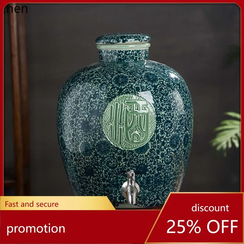 YFY ceramic jar 10kg 10kg 25kg sealed jar wine barrel liquor brewing bottle antique pot jar
YFY ceramic jar 10kg 10kg 25kg sealed jar wine barrel liquor brewing bottle antique pot jar