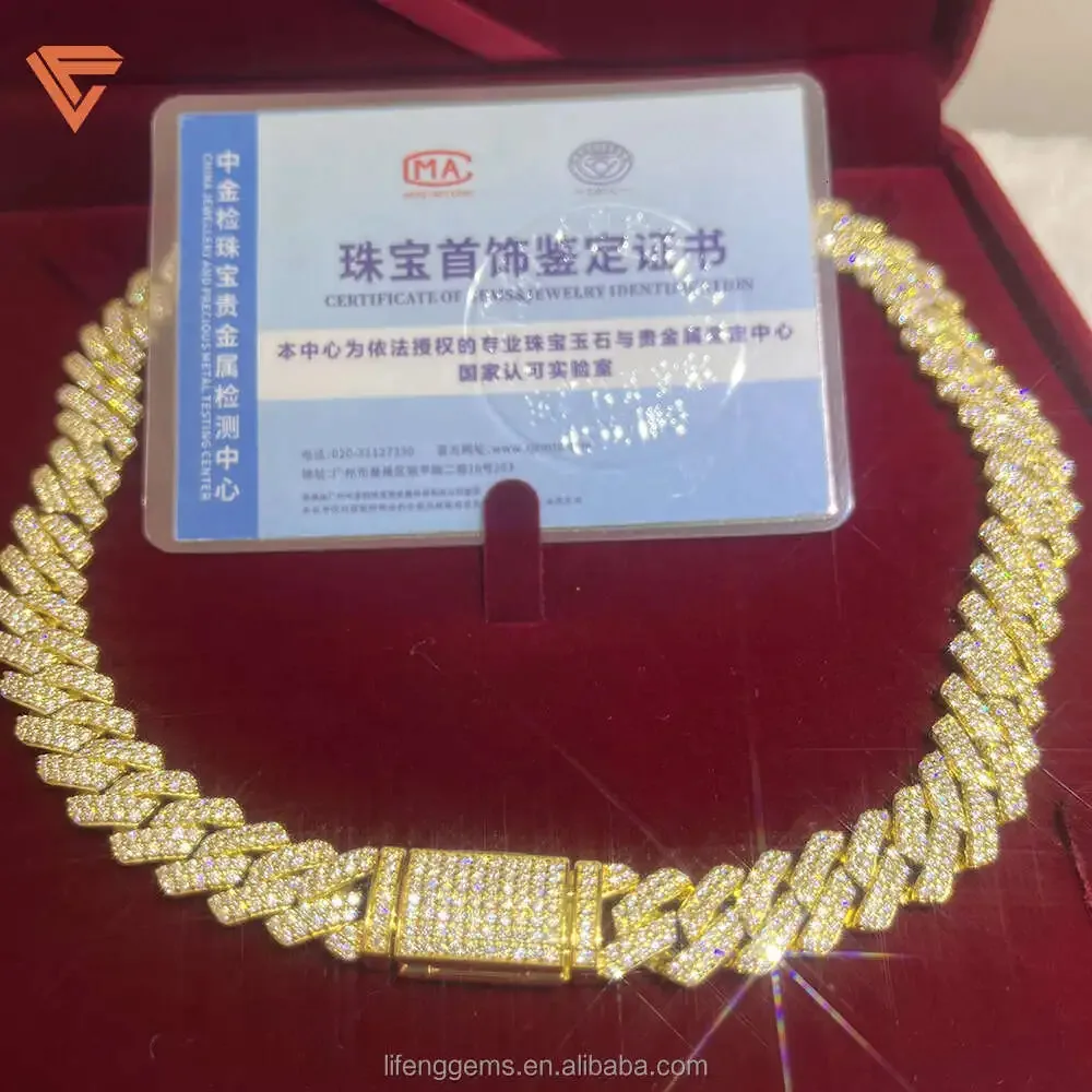 Ювелирные изделия Lifeng, модное муассанитовое кубинское ожерелье-цепочка в стиле хип-хоп, кубинская цепочка на заказ, полное бриллиантовое ожерелье со льдом
Ювелирные изделия Lifeng, модное муассанитовое кубинское ожерелье-цепочка в стиле хип-хоп, кубинская цепочка на заказ, полное бриллиантовое ожерелье со льдом