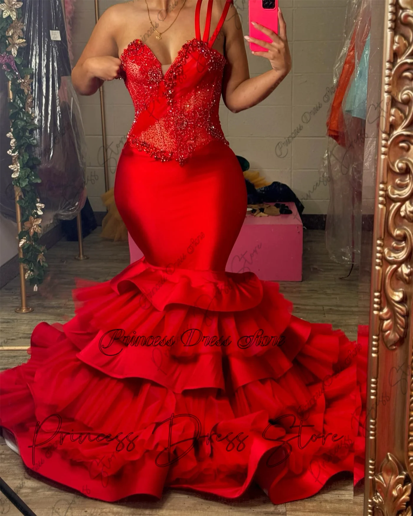 Fashion 2025 Mermaid Prom Dress Beading Diamonds Crystal Ruffles Senior Birthday Party Dress Graduation Tiered Customized
Fashion 2025 Mermaid Prom Dress Beading Diamonds Crystal Ruffles Senior Birthday Party Dress Graduation Tiered Customized