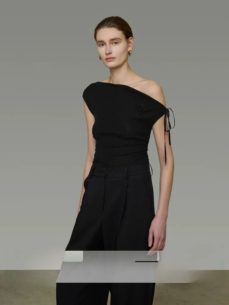 Elegant Shoulder Bared Knitted Top Women's Fashion High Waist Belted Slim Fit Knitwear Casual Summer Short Sleeve Tunic
Elegant Shoulder Bared Knitted Top Women's Fashion High Waist Belted Slim Fit Knitwear Casual Summer Short Sleeve Tunic