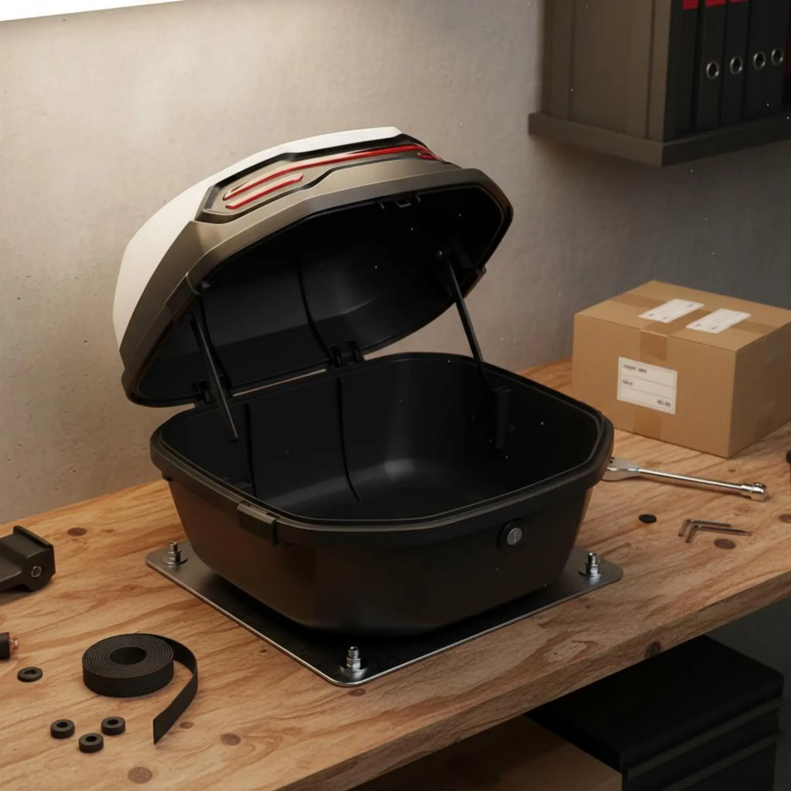 Electric Scooter Top Box Large Capacity Motorcycle Rear Box Vehicle Accessory Wear-Resistant Waterproof for Travel, Outdoor
Electric Scooter Top Box Large Capacity Motorcycle Rear Box Vehicle Accessory Wear-Resistant Waterproof for Travel, Outdoor