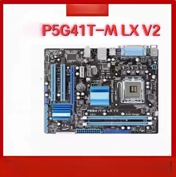 LGA 775 P5G41T-M LX V2 motherboard DDR3 8GB desktop motherboard PCI-E X16 VGA 100% test
LGA 775 P5G41T-M LX V2 motherboard DDR3 8GB desktop motherboard PCI-E X16 VGA 100% test