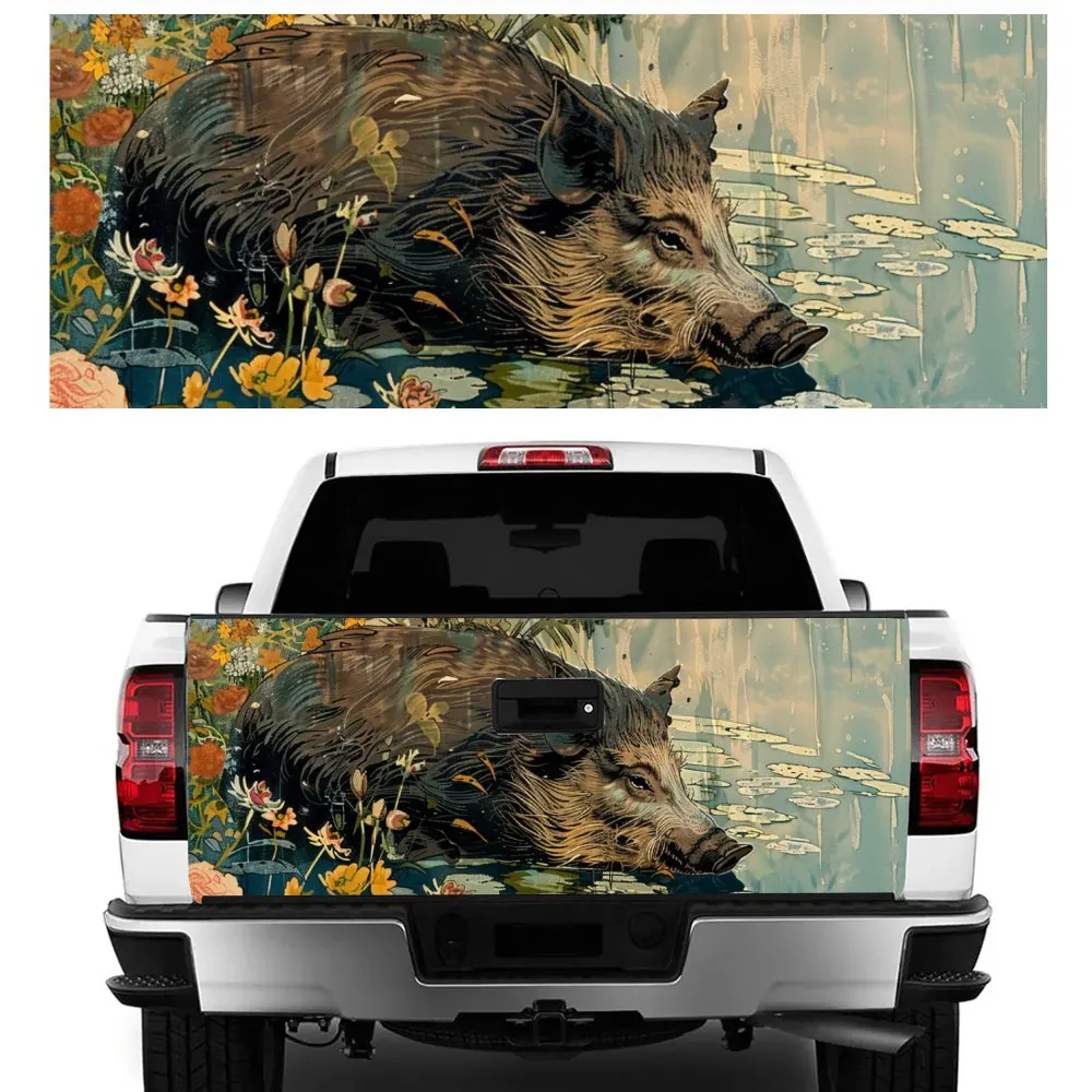 Lotus Pond Wild Boar Pig Print Car Tail Trunk Protect Vinly Decal Auto Accessories Hood Decoration Sticker for Off-road Pickup
Lotus Pond Wild Boar Pig Print Car Tail Trunk Protect Vinly Decal Auto Accessories Hood Decoration Sticker for Off-road Pickup