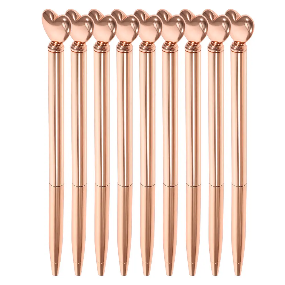 9Pcs Heart Shaped Metal Ballpoint Pens Slim Elegant Retractable Pens for Note Taking Wedding Signature Guest Book School
9Pcs Heart Shaped Metal Ballpoint Pens Slim Elegant Retractable Pens for Note Taking Wedding Signature Guest Book School