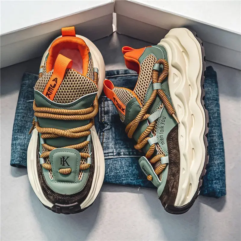 2025 Mens Platform Sneakers Mens Mesh Breathable Sneakers Fashion Green Casual Sneakers Designer Trainers Thick Sole Sneakers
2025 Mens Platform Sneakers Mens Mesh Breathable Sneakers Fashion Green Casual Sneakers Designer Trainers Thick Sole Sneakers